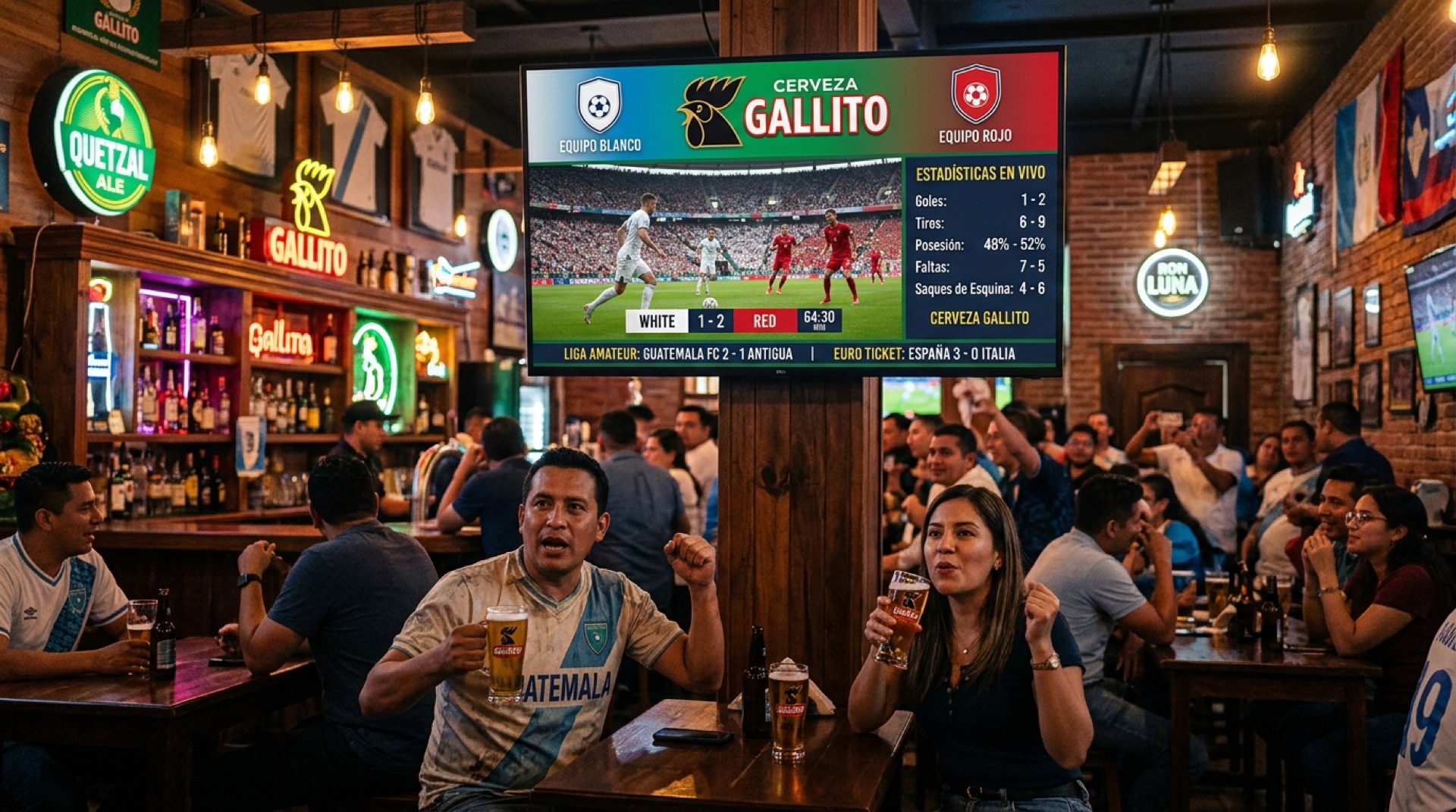 Champions League en bar deportivo